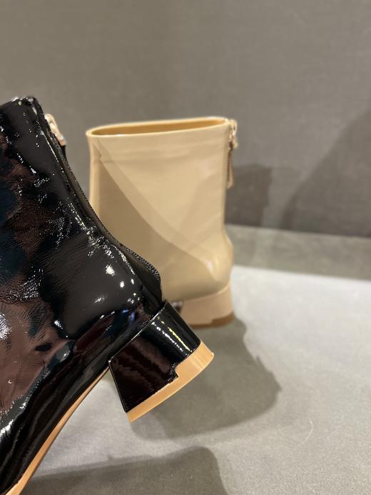 IUIU SECOND 2021冬季新款时尚漆皮粗跟小短靴 商品图7