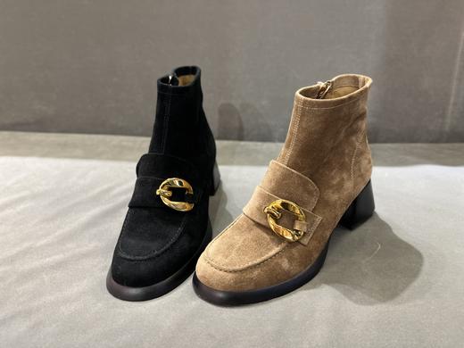 IUIU SECOND 2021冬季新款时尚秀气羊皮绒面小短靴 商品图4