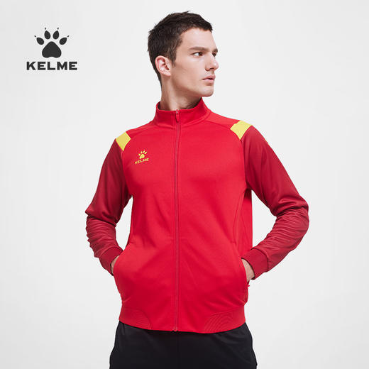卡尔美立领运动外套男秋冬新足球比赛训练跑步针织夹克 商品图2