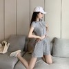 欧洲站2022夏季新款时尚短袖短裤跑步服连帽两件套休闲运动套装女 商品缩略图1