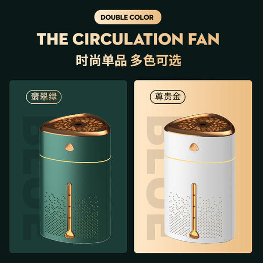 「智能加湿」加湿器大容量1L 静音大雾量喷雾加湿居家便携式USB车载生活电器 商品图2