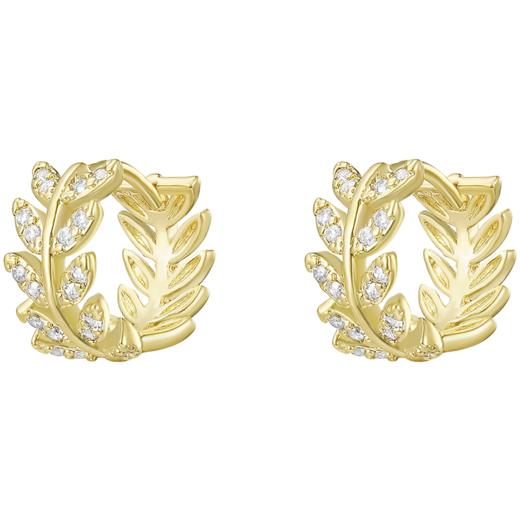 ZEGL树叶耳环女2022年新款潮耳钉设计感小众耳扣高级感气质耳饰品-tmall.com天猫 商品图6