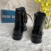 IUIU SECOND 秋冬漆皮时尚水钻绑带马丁靴 商品缩略图1