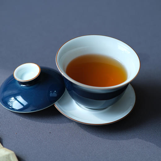 故宫博物院 单色釉盖碗（霁蓝） 商品图2
