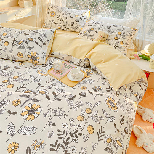 温柔风ins花卉四件套床单被套床上用品床笠款 FYJ-YLF 商品图2