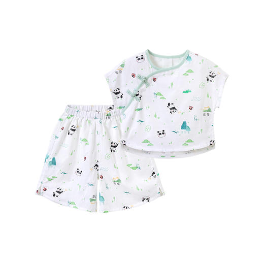 英氏儿童家居服套装男童短袖睡衣上衣裤子舒适凉快夏季款 商品图5