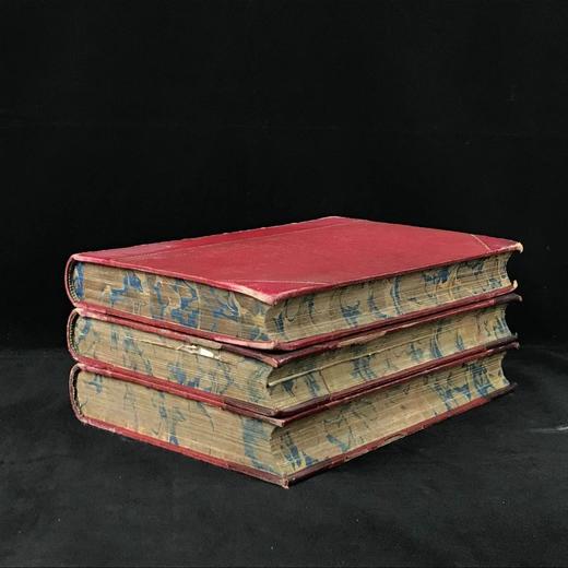 约19世纪后期 莎士比亚作品全集（全3卷） 约百幅钢版画插图 真皮精装16开 商品图1