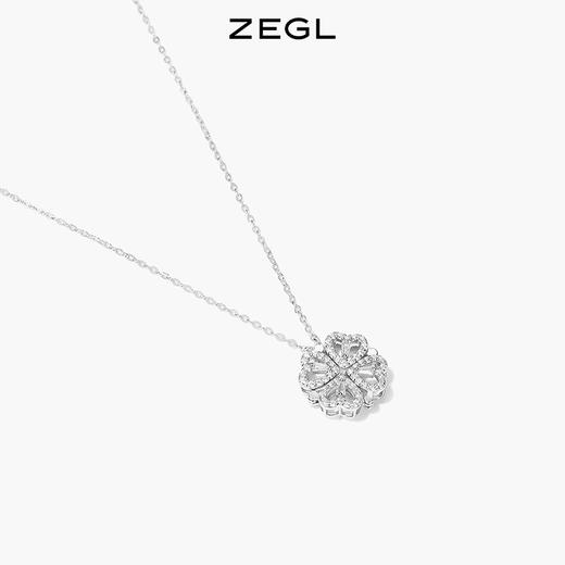 ZEGL爱心四叶草项链925纯银项链女高级设计感小众轻奢锁骨链配饰 商品图9