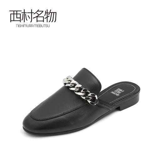 西村名物2021春季新款时尚马衔扣后空凉鞋穆勒鞋百搭女通勤T21AH14091 商品图0