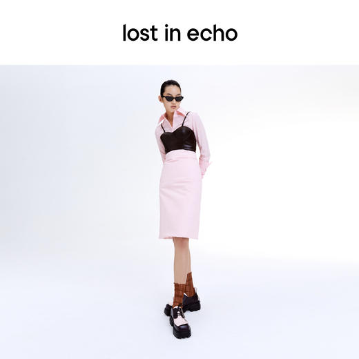 【下架】lost in echo双鞋盖休闲中性撞色方头厚底增高皮鞋西装鞋 商品图5