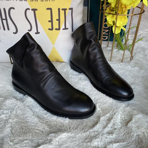 IUIU SECOND 舒软羊皮平底短靴踝靴 商品图0