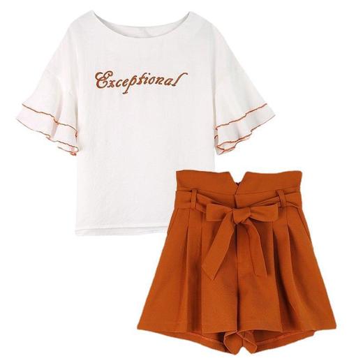 休闲运动套装女夏季2022年新款时尚洋气减龄阔腿短裤跑步两件套潮 商品图4