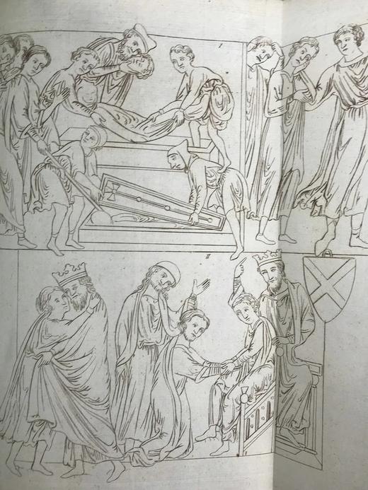 【法语】1789年 古代英格兰风俗志 67页原品版画插图 全真皮精装16开 商品图12