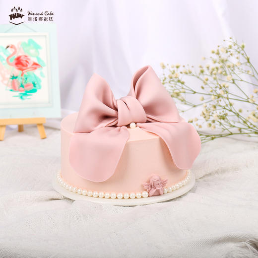 翻糖蝴蝶结蛋糕【蔷薇】 商品图1