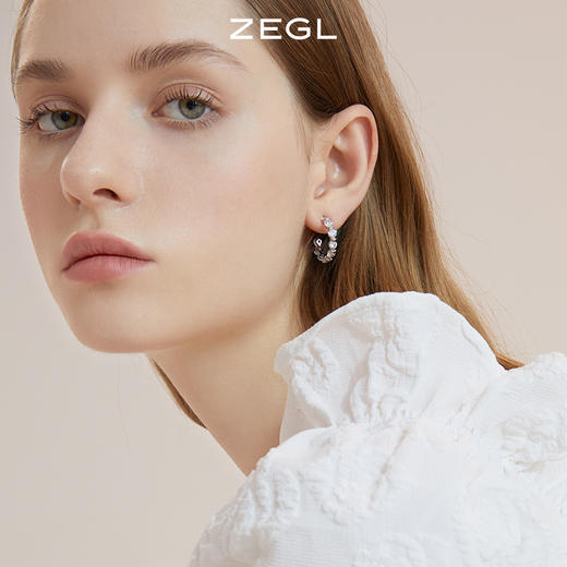 ZEGLC型耳环女小众设计感高级耳钉2023年新款潮ins风925银针耳饰 商品图5