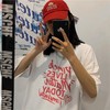 T恤女潮ins港风简约字母宽松短袖夏季2022年新款时尚百搭韩版学生半袖上衣 商品缩略图3