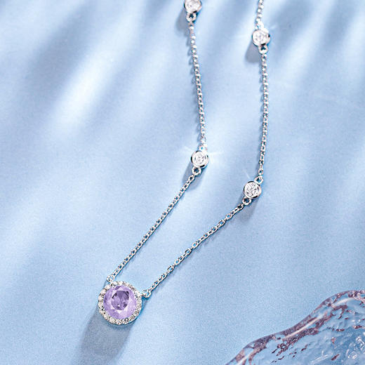 星点（浅紫合成立方氧化锆）【项链】 商品图2
