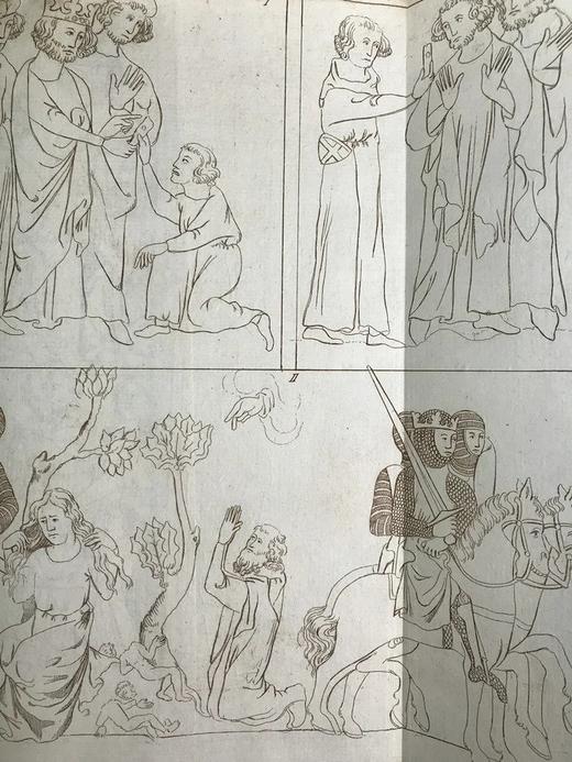 【法语】1789年 古代英格兰风俗志 67页原品版画插图 全真皮精装16开 商品图13