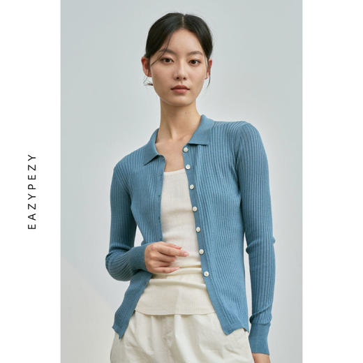 EAZYPEZY 真丝羊绒精纺衬衫开衫 商品图3