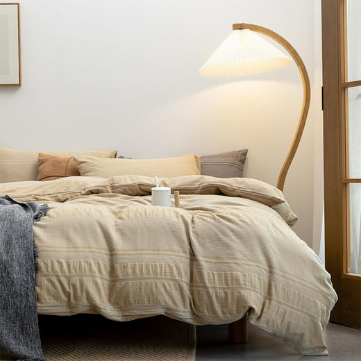 【水洗提花套件】提花水洗棉四件套纯色暗提花全棉四件套简约柔软新品 商品图1