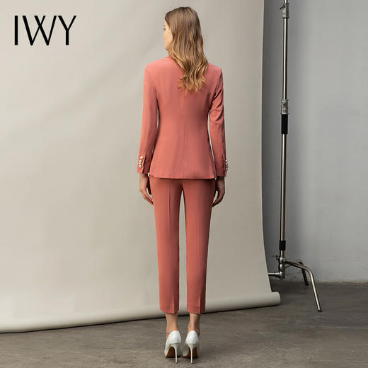 IWY/藕粉色西服套装女秋季播音主持艺考正装高端时尚工作服通勤职业装 CP11383 商品图3