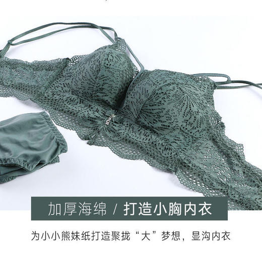 无钢圈加厚5cm性感美背蕾丝内衣女学生小胸聚拢文胸罩单件/套装 商品图2