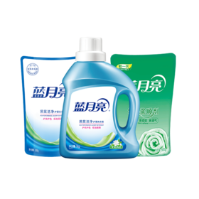 蓝月亮 美满生活洗护3件套（茉莉花香洗衣液1公斤瓶*1、茉莉花香洗衣液500克袋*1、玉玲兰柔顺剂500克袋*1） 