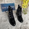 IUIU SECOND 秋冬漆皮时尚水钻绑带马丁靴 商品缩略图0