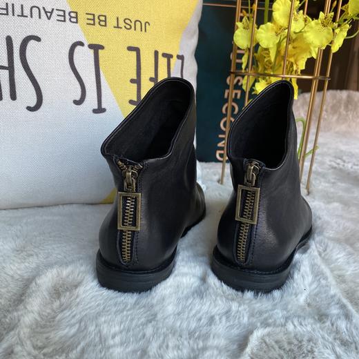 IUIU SECOND 舒软羊皮平底短靴踝靴 商品图2