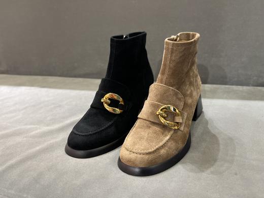 IUIU SECOND 2021冬季新款时尚秀气羊皮绒面小短靴 商品图3