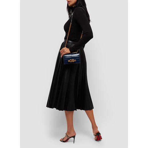 ALEXANDER MCQUEEN 亚历山大麦昆 迷你Jewelled Satchel手袋 女士单肩包 藏蓝 653134 1HB00 4013 商品图3