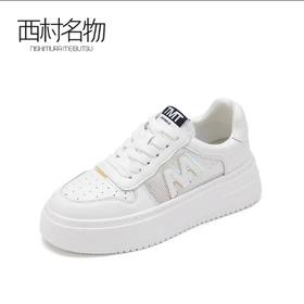 西村名物2021年夏新爆款厚底百搭日系街拍小白鞋T21AM16581