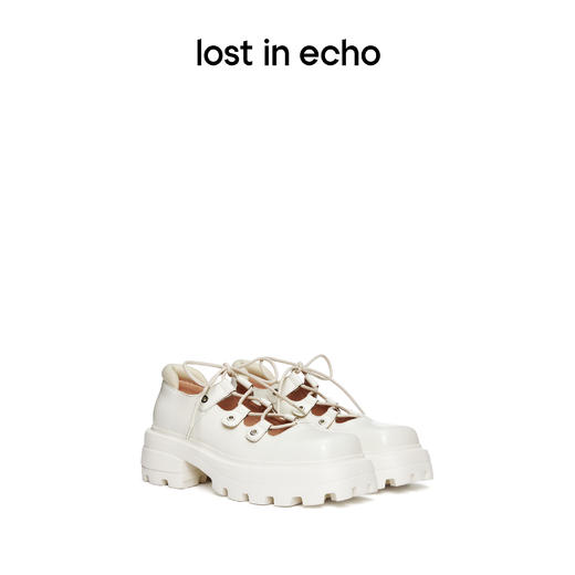 [捡漏价]泫雅同款lost in echo 方头齿轮厚底系带增高皮鞋西装鞋玛丽珍鞋 商品图6