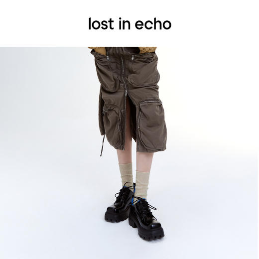 [断码]lost in echo 方头运动休闲脚踝中性皮鞋厚底增高西装鞋 商品图3