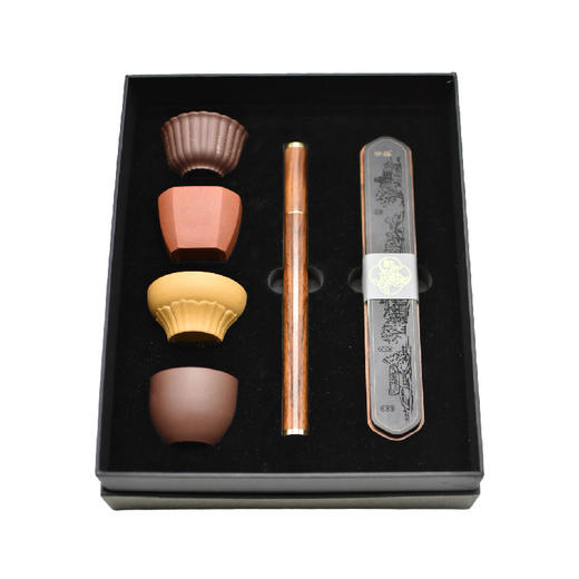 羽诗制造出品 一脉香承紫砂茶具香器套装宁波元素阳明文化文创礼盒 商品图3