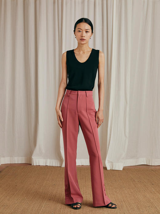 HeyDress别致针织开衫套装女短款黑色U领修身针织上衣 商品图2