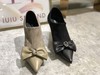 IUIUSECOND 秋季深口高跟鞋牛皮革蝴蝶结尖头女 商品缩略图3