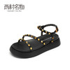 西村名物2021夏季新款仙女风柳丁时装凉鞋女罗马鞋百搭气质T21BG23351 商品缩略图0