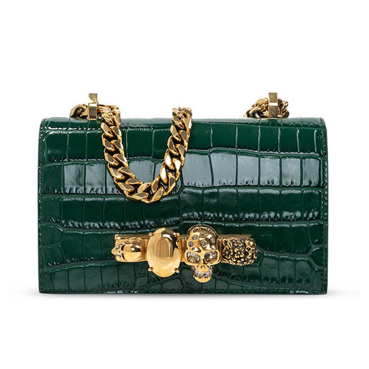 ALEXANDER MCQUEEN 亚历山大麦昆 迷你Jewelled Satchel手袋 女士单肩包 绿色 653134 1HB00 3120 商品图0