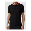 【一】BURBERRY 博柏利 徽标装饰珠地网眼布棉质 Polo 衫 男士短袖T恤 黑色 8039265 A1189 商品缩略图0