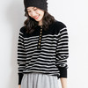 纤束马带扣条纹圆领 GH-2130 商品缩略图6