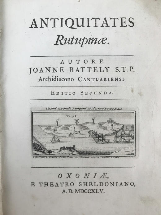 【拉丁语】1745年 巴特利《里奇伯勒与圣埃德蒙兹伯里遗迹与古物图志》 约20幅版画插图（含多幅展开图） 全真皮精装 商品图3
