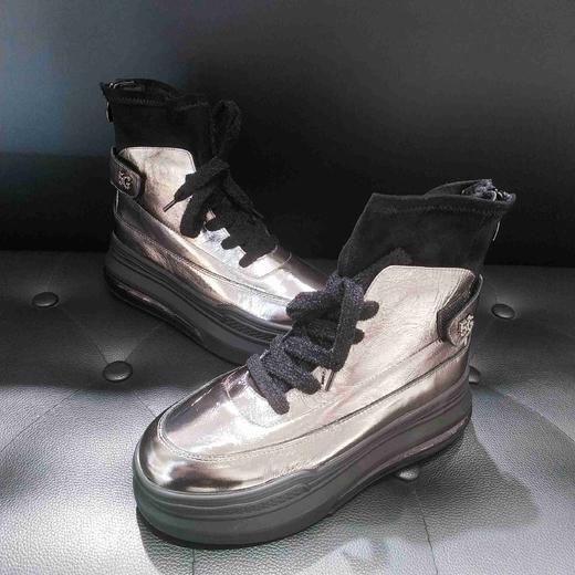 LFGJ 6007 镭射光面厚底松糕鞋 商品图11