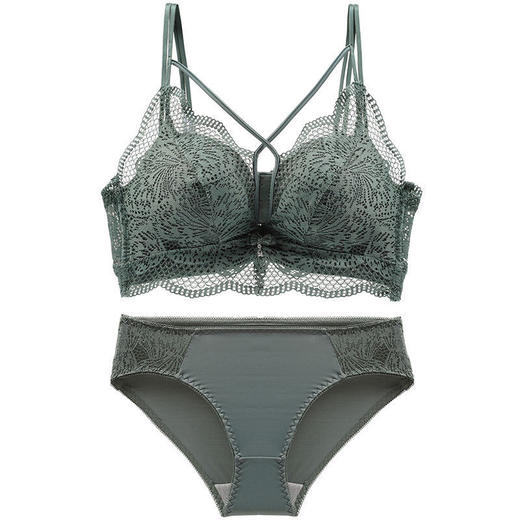 无钢圈加厚5cm性感美背蕾丝内衣女学生小胸聚拢文胸罩单件/套装 商品图9