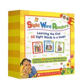 英文原版 Scholastic Sight Word Readers Boxed Set 高频词 常见字25册套装