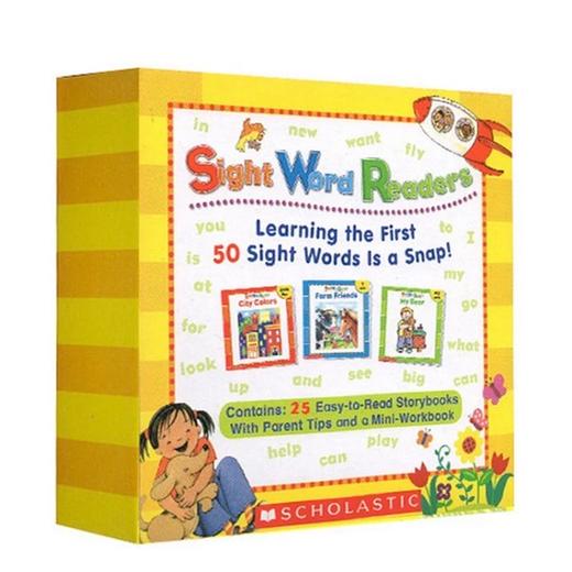英文原版 Scholastic Sight Word Readers Boxed Set 高频词 常见字25册套装 商品图0