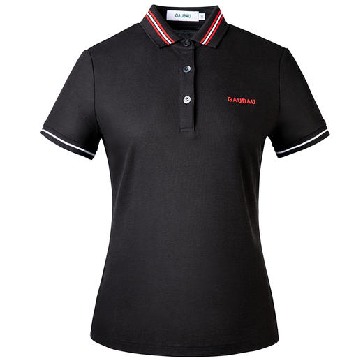 GAUBAU/戈宝红麻夏季新品高尔夫女装衣服短袖T恤休闲女士polo衫 商品图4