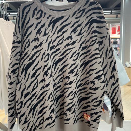 【库存有限，如无货将做退款，介意慎拍！】安踏新年编织衫春季虎年纹毛衣圆领毛衫宽松针织衫女162218736 商品图1