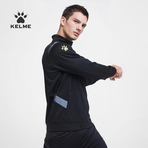 卡尔美立领运动外套男秋冬新足球比赛训练跑步针织夹克 商品图0