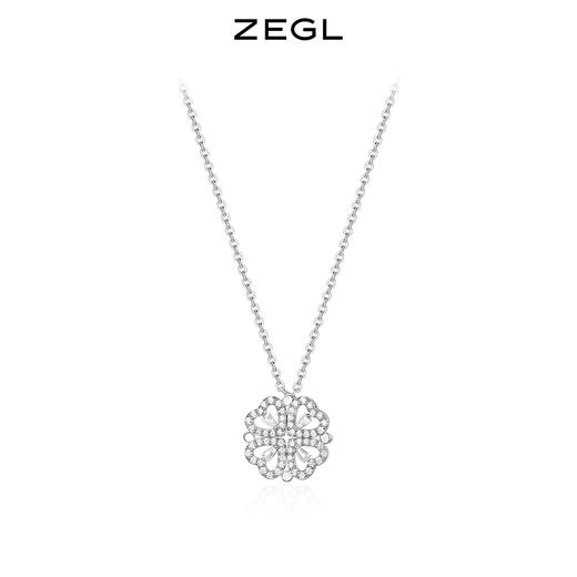 ZEGL爱心四叶草项链925纯银项链女高级设计感小众轻奢锁骨链配饰 商品图1